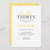 Moderne Drehbücher & geometrische 30. Geburtstag (Vorne/Hinten)