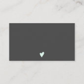 Moderne Drehbücher Herz aquamarin blaue Ordnung Vi Visitenkarte (Rückseite)