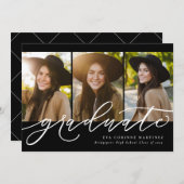 Moderne Drehbücher mit drei Fotos Abschluss Ankündigung (Vorne/Hinten)