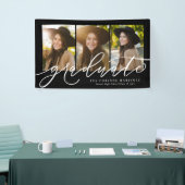 Moderne Drehbücher mit drei Fotos Abschluss Banner (Messeveranstaltung)