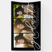 Moderne Drehbücher mit drei Fotos Abschluss Banner (Vertikal)