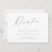 Moderne Drehbuchgestaltung minimalistischer Hochze Mitteilungskarte (Vorderseite)