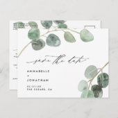 Moderne Drehbuchgestaltung Vintage Hochzeit außerh Ankündigungspostkarte (Vorne/Hinten)