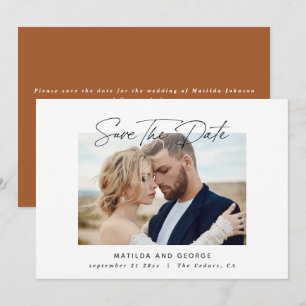Moderne Drehbuchhochzeit Save The Date