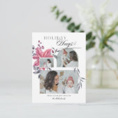 Moderne Drehbuchhugs 3-Foto-Flora Postkarte (Stehend Vorderseite)