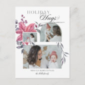 Moderne Drehbuchhugs 3-Foto-Flora Postkarte (Vorderseite)