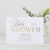 Moderne Drehbuchscheine mit eleganter Babydusche (Stehend Vorderseite)