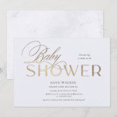 Moderne Drehbuchscheine mit eleganter Babydusche (Vorne/Hinten)