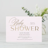 Moderne Drehbuchscheine mit eleganter Babydusche (Stehend Vorderseite)