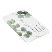 Moderne Drehbuchschrift Vintage Eukalyptus ohne Fo Magnet (Rechte Seite)