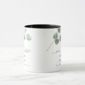 Moderne Drehbuchschrift Vintage Eukalyptus ohne Fo Tasse (Zentrum)