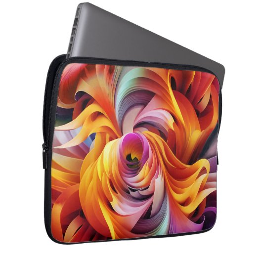 Moderne Drehformen Laptopschutzhülle (Vorne Rechts)