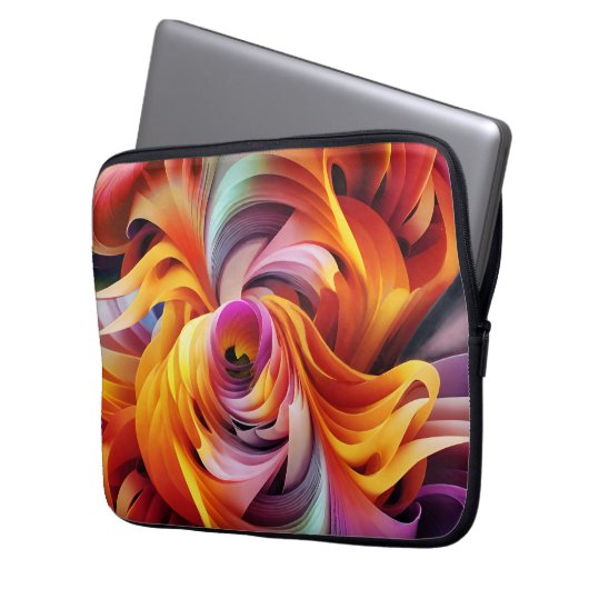 Moderne Drehformen Laptopschutzhülle (Vorderseite Links)