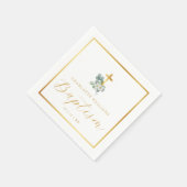 Moderne Drehtaufe Napkins | Elegant Religious Serviette (Ecke)