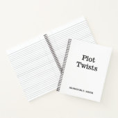 Moderne Drehungen des Autors Name Spiral Notebook Notizblock (Innenseite)