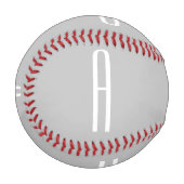 Moderne Drei-Buchstaben-Monogramm-Initialen Weiß G Baseball (Vorderseite Links)