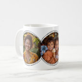 Moderne drei Fotos Collage White C00 Mama Mutter Kaffeetasse (Vorderseite Links)