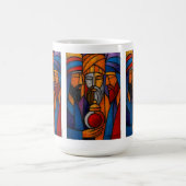 Moderne Drei-Weise-Männer im Bleiglasstil Kaffeetasse (Mittel)