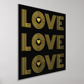Moderne drei Wörter "LIEBE" und "Schwarz" Foliendrucke (Ablage )