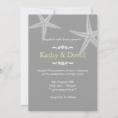 Moderne Dreieck-Muster Starfish Hochzeitseinladung Einladung (Rückseite)