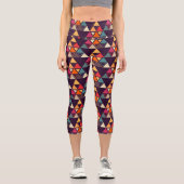 Moderne Dreieck-Quilts Capri Leggings (Vorderseite)