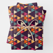 Moderne Dreieck-Quilts Geschenkpapier Set (Beispiel)