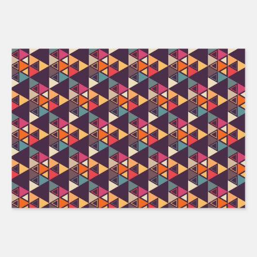 Moderne Dreieck-Quilts Geschenkpapier Set (Vorderseite)