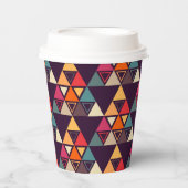 Moderne Dreieck-Quilts Pappbecher (Vorderseite)