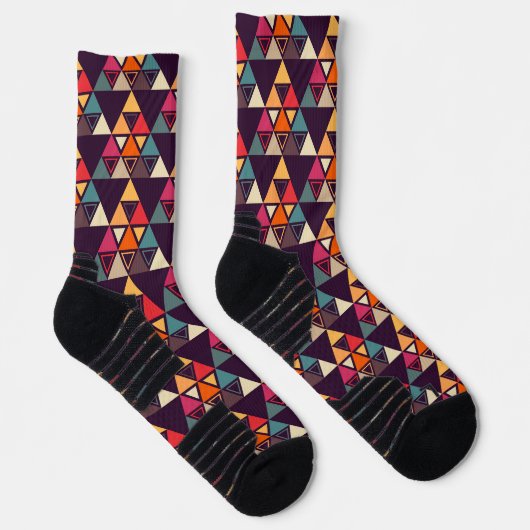 Moderne Dreieck-Quilts Socken (Rechts)