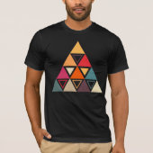Moderne Dreieck-Quilts T-Shirt (Vorderseite)