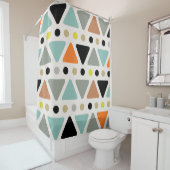 Moderne Dreiecke aus dem Mittelalter sind farbenfr Duschvorhang (Beispiel)