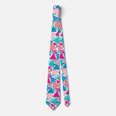 Moderne Dreiecke aus dem Mittelalter, Türkis und K Krawatte (Vorderseite)