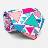 Moderne Dreiecke aus dem Mittelalter, Türkis und K Krawatte (Gerollt)