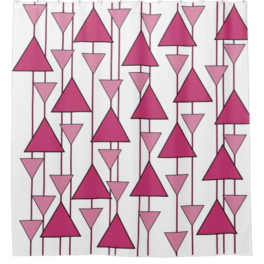 Moderne Dreiecke des Mittelalters Duschvorhang (Vorderseite)