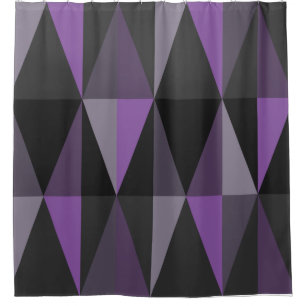 Moderne Dreiecke, dunkles Violet Duschvorhang