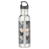 Moderne Dreiecke Edelstahlflasche (Rückseite)