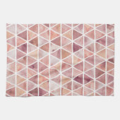 Moderne Dreiecke in Pfirsich und Kupfer Geschirrtuch (Horizontal)