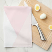 Moderne Dreiecke Muster Blau & Rosa Geometrie Handtuch (Viertel Falte)