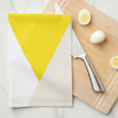 Moderne Dreiecke Muster Blush & Gelb Geometrie Handtuch (Viertel Falte)
