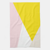 Moderne Dreiecke Muster Blush & Gelb Geometrie Handtuch (Vertikal)