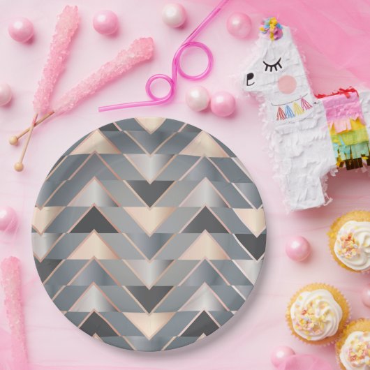Moderne Dreiecke Pappteller (Party)