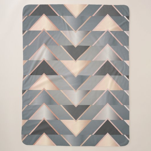 Moderne Dreiecke Sherpadecke (Vorderseite)