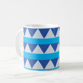 Moderne Dreiecke Streifen Kaffeetasse (Vorderseite Links)