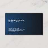 Moderne Dreiecke USA-Flagge | Abzeichen | Dunkelbl Visitenkarte (Rückseite)