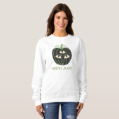 Moderne Dreier-Mit Augen Kürbiskürbis Halloween-Ma Sweatshirt (Vorne ganz)