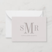 Moderne dreimalige Monogramm-Initialnamen Mitteilungskarte (Vorderseite)