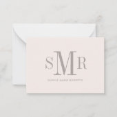 Moderne dreimalige Monogramm-Initialnamen Mitteilungskarte (Vorderseite)