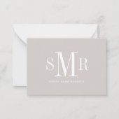 Moderne dreimalige Monogramm-Initialnamen Mitteilungskarte (Vorderseite)
