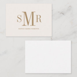 Moderne dreimalige Monogramm-Initialnamen Mitteilungskarte