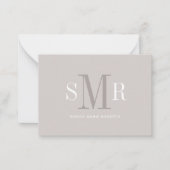 Moderne dreimalige Monogramm-Initialnamen Mitteilungskarte (Vorderseite)